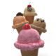 3D Ice cream flavors with toppings - 3D Ice cream