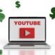 Laptop with Youtube icon - Make money from youtube online