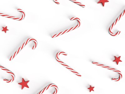 3D Candy canes with stars