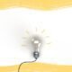 3D Light bulb - 3D Light bulb with yellow illustrations