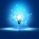 3D Light bulb glowing - 3D light bulb with sparkles
