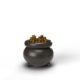 3D Pot with gold coins - 3D Pot with golden coins