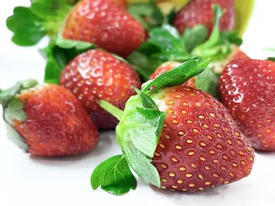 Strawberries close up stock image