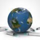 3D Earth with syringe needles - 3D Earth with needles