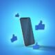 3D iphone with likes - 3D iphone with thumbs up