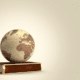3D Earth on old book - 3D Earth on old book