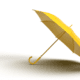 3D Yellow open umbrella - 3D Open umbrella