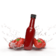 3D Tomato sauce ketchup bottle - 3D Tomato sauce bottle with tomatoes