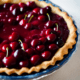 Cherry pie - Cherry pie closeup stock image.