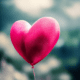 Red heart balloon - Red heart balloon stock image.