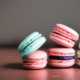 Macaroons on wooden table - Colorful macaroons on wooden table