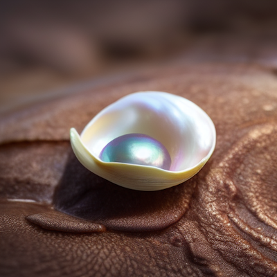 Pearl in a clam shell stock image.